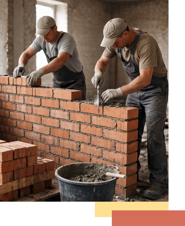 Кладка кирпичных перегородок под ключ в Елизово