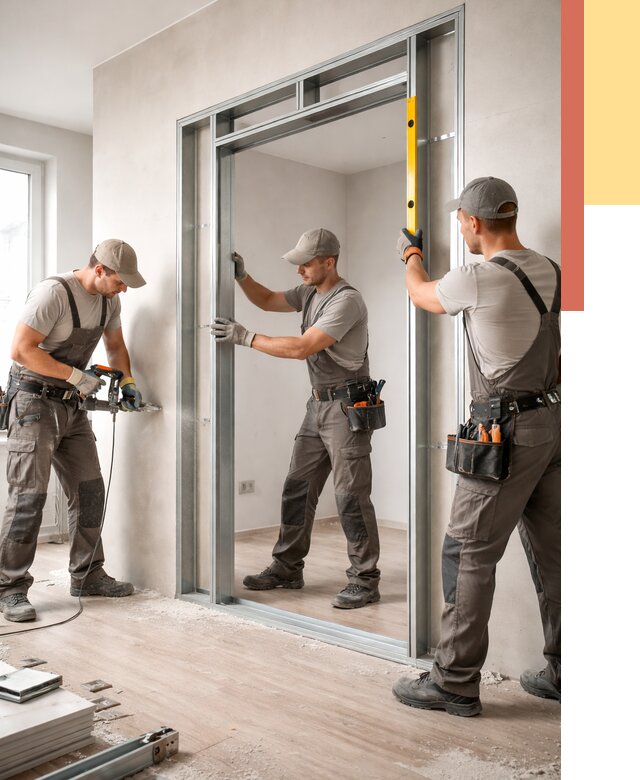 Устройство дверного проема в перегородке в Елизово от 4558 руб. под ключ | ОТДЕЛОЧНИК-Лзв