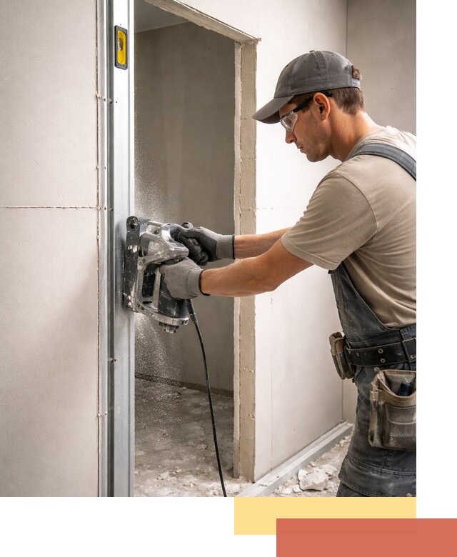 Устройство дверного проема в перегородке в Елизово