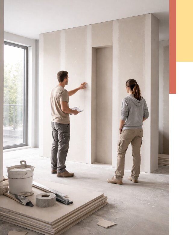 Зонирующая перегородка из гипсокартона в Елизово от 2836 руб. под ключ | ОТДЕЛОЧНИК-Лзв