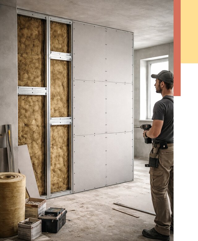 Усиленная перегородка под навеску в Елизово от 12964 руб. — монтаж под ключ | ОТДЕЛОЧНИК-Лзв