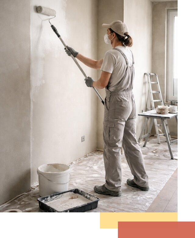 Покраска перегородок из гипсокартона в Елизово качественно и недорого