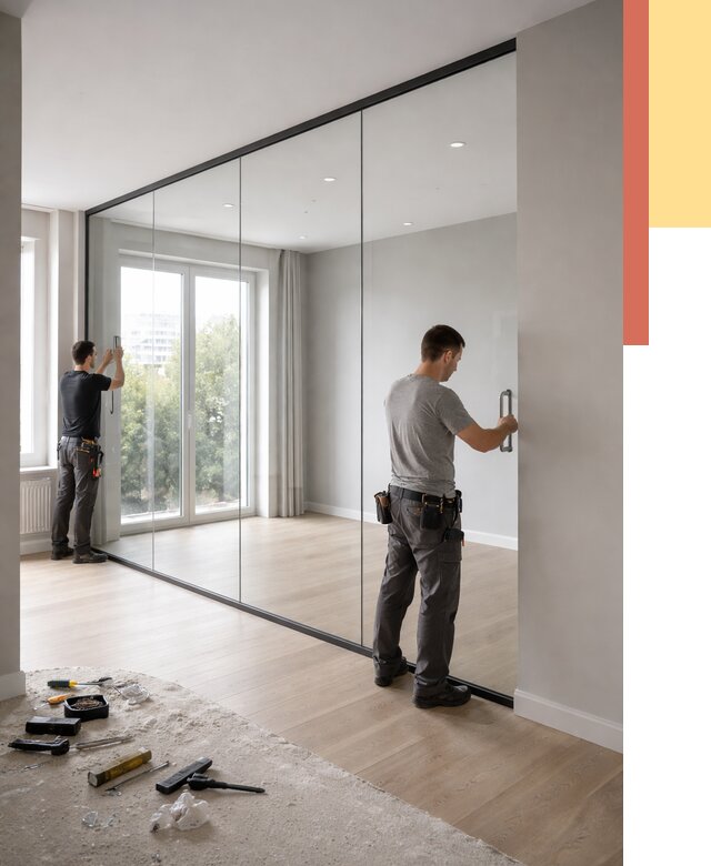 Изготовление стеклянных перегородок в Елизово от 12508 руб. под ключ | ОТДЕЛОЧНИК-Лзв