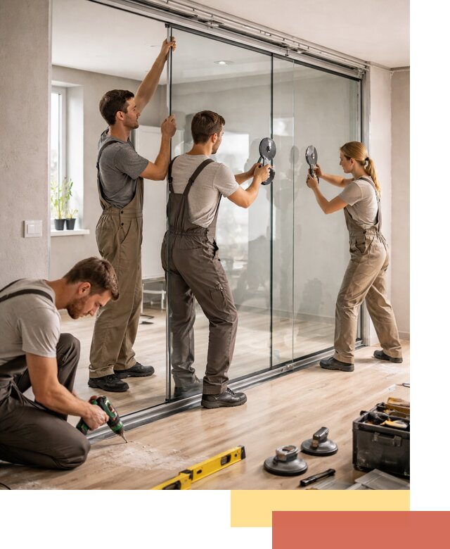 Изготовление стеклянных перегородок на заказ в Елизово