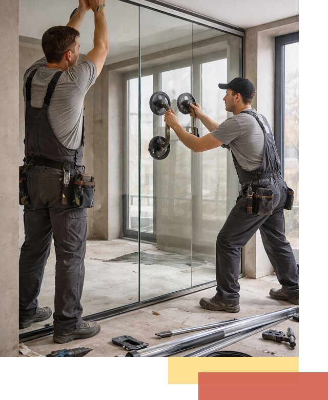 Цельностеклянные перегородки под ключ в Елизово