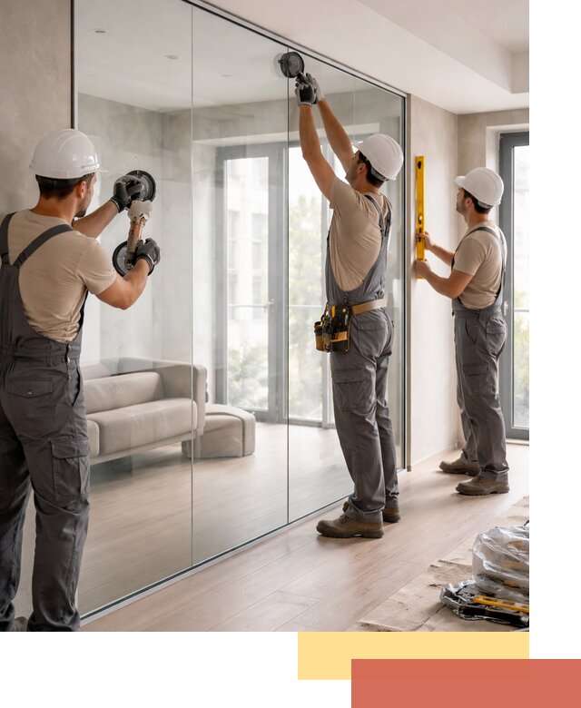 Перегородки из закаленного стекла в Елизово для офисов и квартир