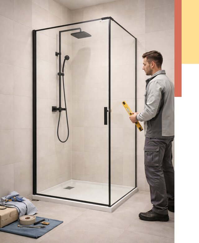 Стеклянные перегородки для душа в Елизово от 12660 руб. | Монтаж под ключ — ОТДЕЛОЧНИК-Лзв