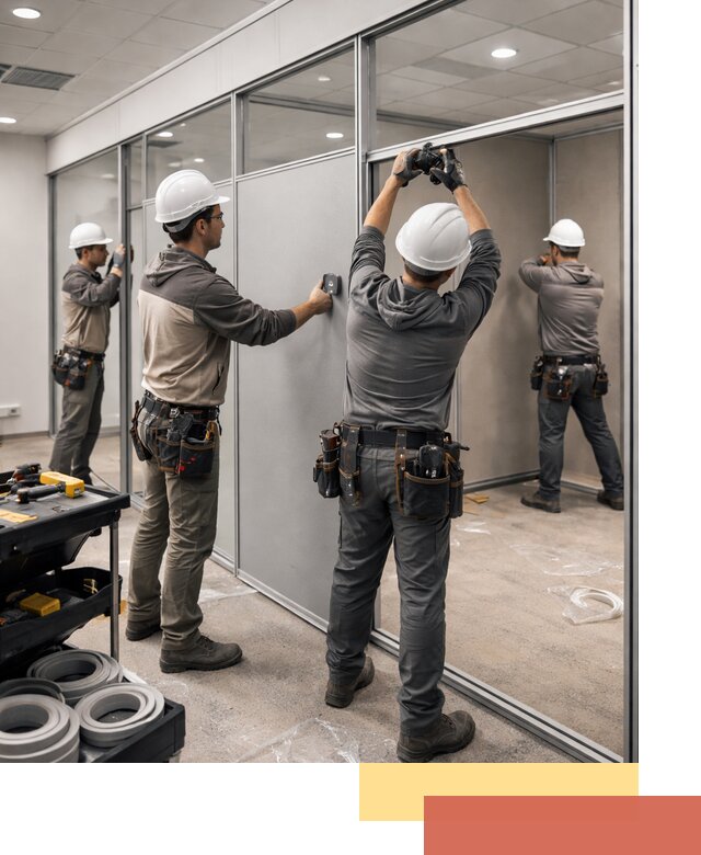 Мобильные офисные перегородки под ключ в Елизово