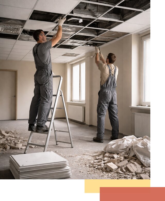 Демонтаж потолков Армстронг профессионально в Елизово