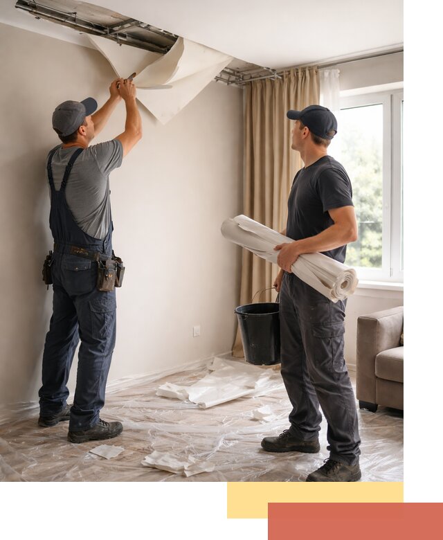 Демонтаж натяжного потолка в Елизово быстро и аккуратно