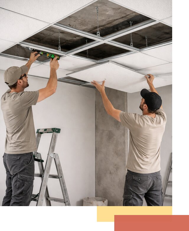 Монтаж потолка Армстронг под ключ в Елизово