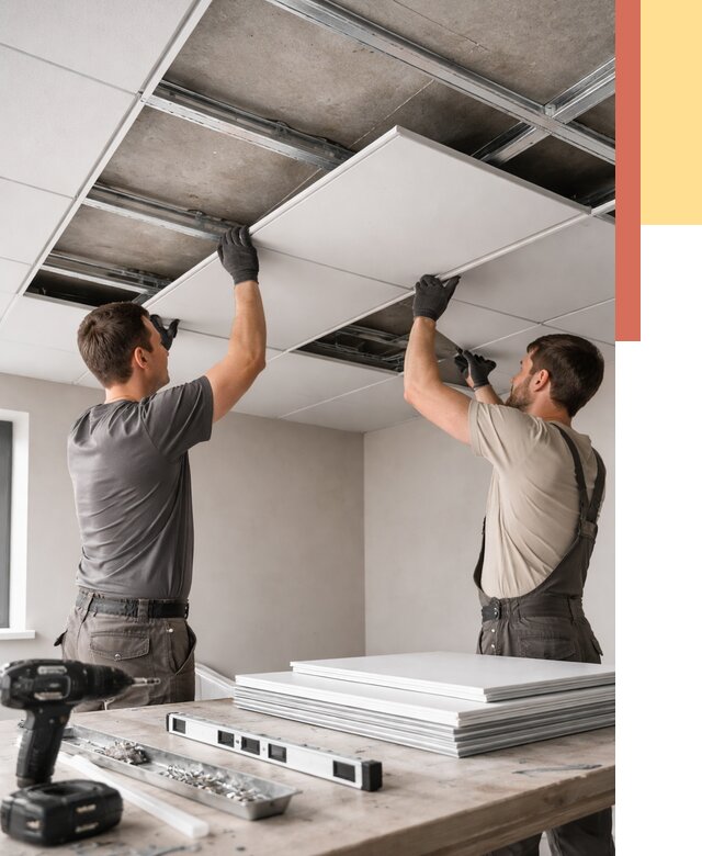 Монтаж кассетного потолка в Елизово от 4558 руб/м2 — установка и сборка | ОТДЕЛОЧНИК-Лзв