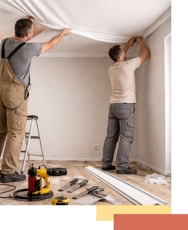 Монтаж ПВХ натяжного потолка в Елизово качественно и быстро