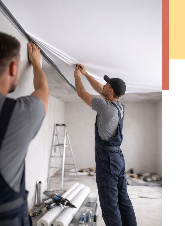 Монтаж матового натяжного потолка в Елизово от 4558 руб./м² — быстро и недорого | ОТДЕЛОЧНИК-Лзв