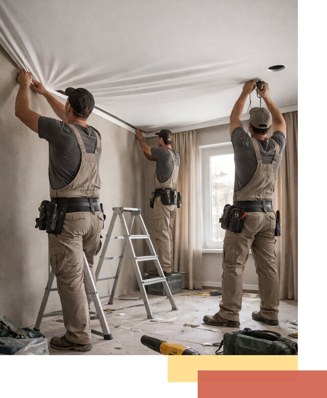 Монтаж матового натяжного потолка в Елизово качественно и быстро