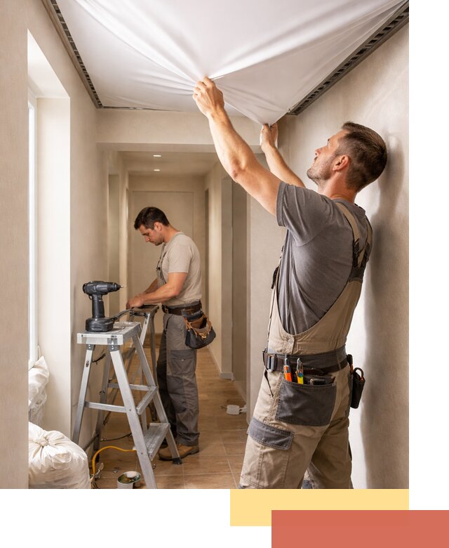 Монтаж натяжного потолка в прихожей в Елизово