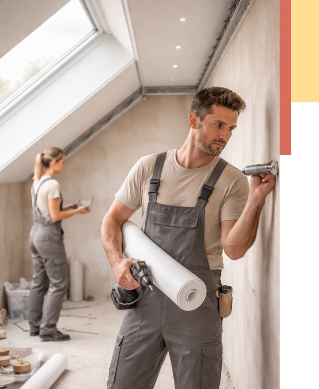 Монтаж натяжного потолка на мансарде в Елизово от 3545 руб. | ОТДЕЛОЧНИК-Лзв