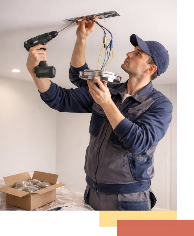 Установка люстры в натяжной потолок в Елизово