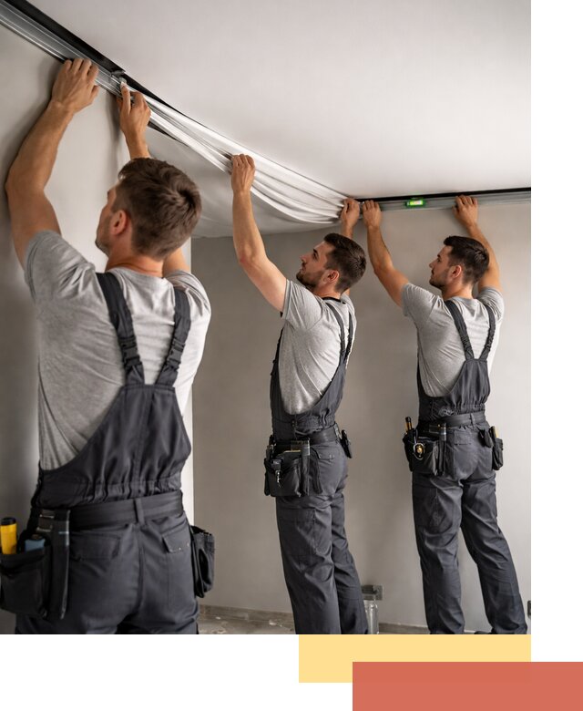 Теневые натяжные потолки в Елизово: монтаж и отделка быстро и качественно