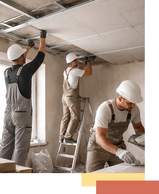 Одноуровневый потолок из гипсокартона в Елизово — монтаж и отделка