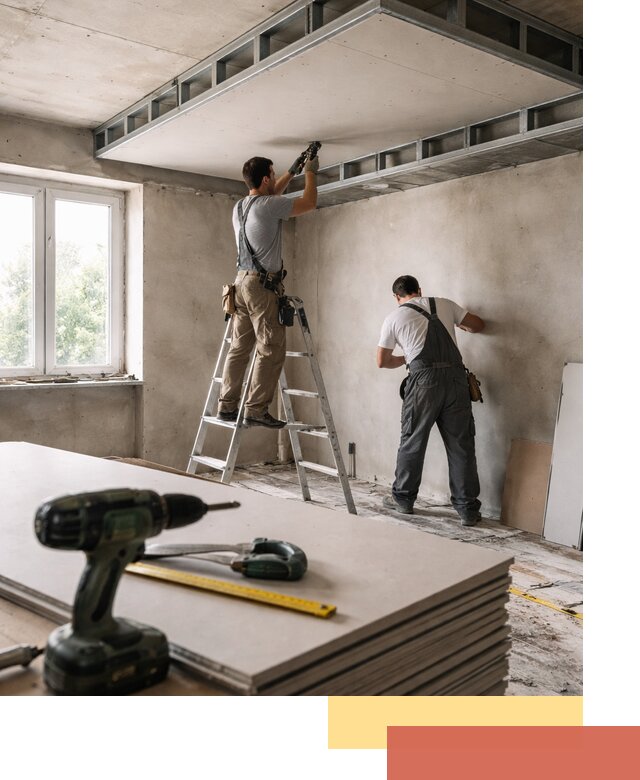 Двухуровневый потолок из гипсокартона в Елизово