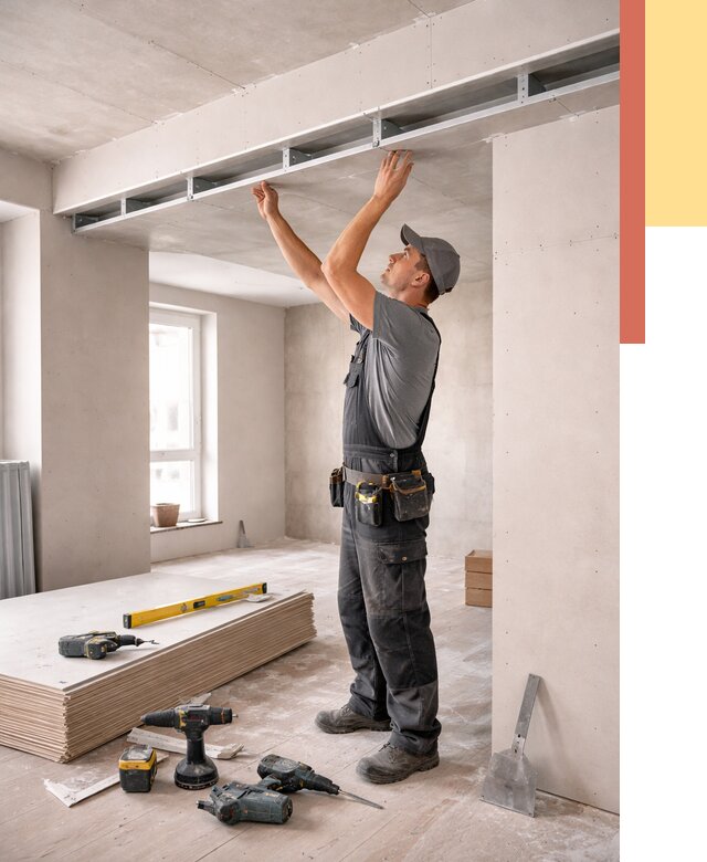 Потолок из гипсокартона с нишей в Елизово от 1266 руб. под ключ | ОТДЕЛОЧНИК-Лзв