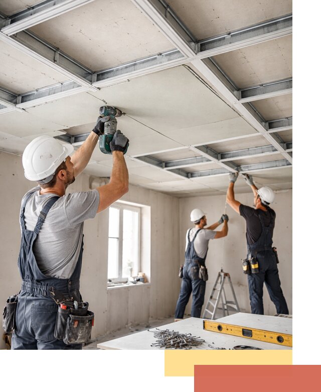 Кессонный потолок из гипсокартона под ключ в Елизово