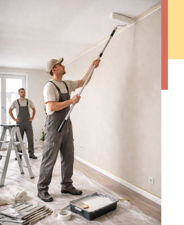 Покраска потолка из гипсокартона в Елизово от 4558 руб./м2 — услуги под ключ | ОТДЕЛОЧНИК-Лзв