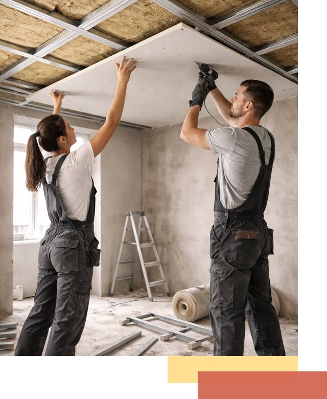 Звукоизоляция потолка из ГКЛ в Елизово профессионально и надежно