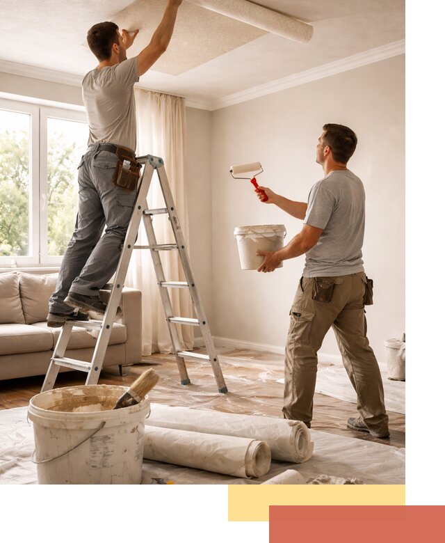 Поклейка обоев на потолок в Елизово — качественно и быстро