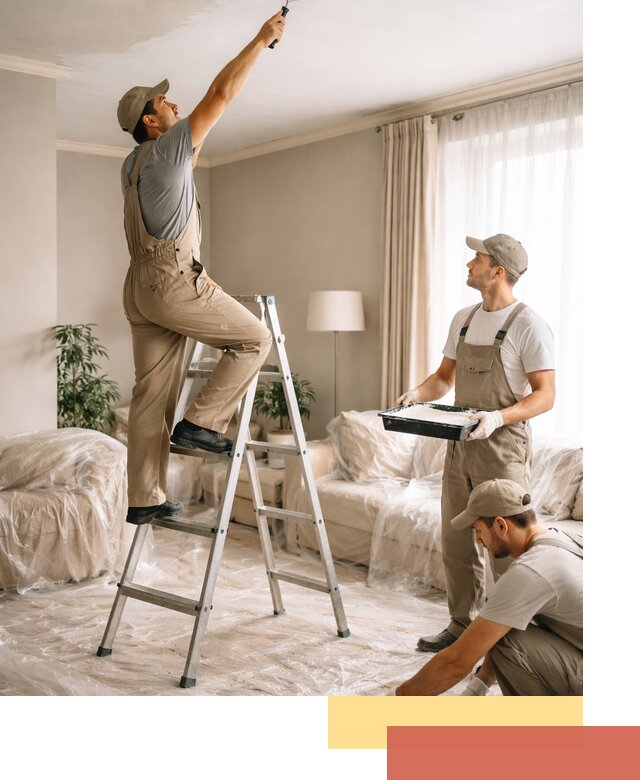 Покраска потолков акриловой краской в Елизово качественно и быстро