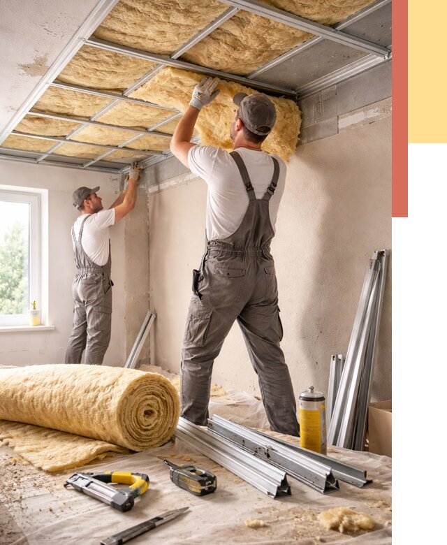 Утепление потолка в Елизово от 7292 руб/м2 — недорого, быстро, под ключ | ОТДЕЛОЧНИК-Лзв