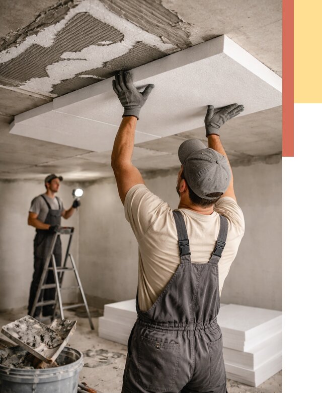 Утепление потолка пенопластом в Елизово от 4558 руб/м2 — недорого и быстро | ОТДЕЛОЧНИК-Лзв