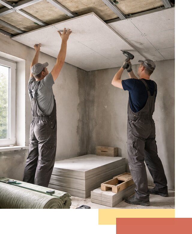 Шумоизоляция потолка панелями ЗИПС в Елизово